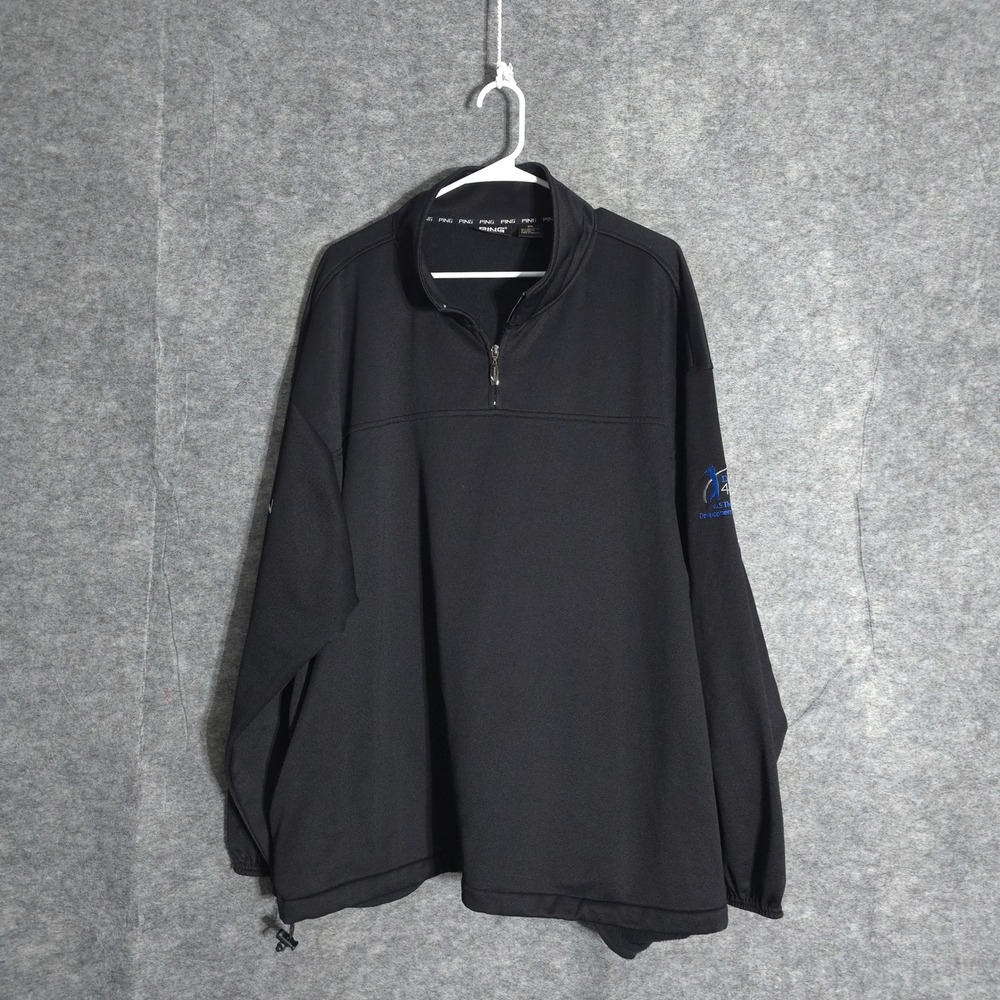 PING Collection Pullover Mens XXL Black Quarter Zip Golf Fleece Driving 4 Life